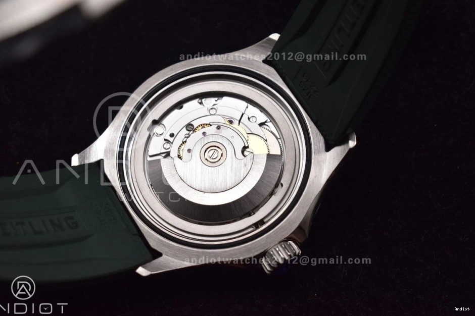 SS Rubber Best A2824 Automatic Dial on Orange Edition 42 Green 1:1 BLSF SuperOcean Strap 1113